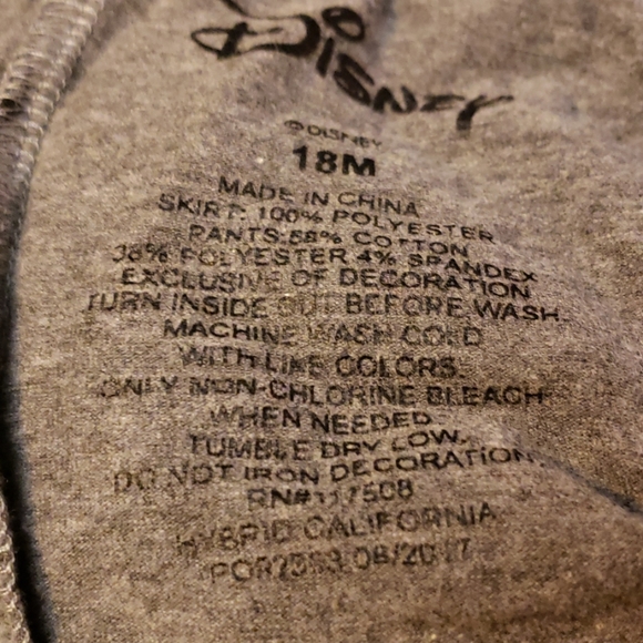 2 PCSDisney Gray tutu-18 mths/Rare Edition-18 mths - Picture 4 of 8